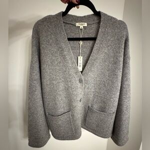 Max Studio Charcoal Cardigan Sweater